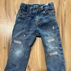Old Navy Adjustable Skinny Distressed Jeans Toddler 2T